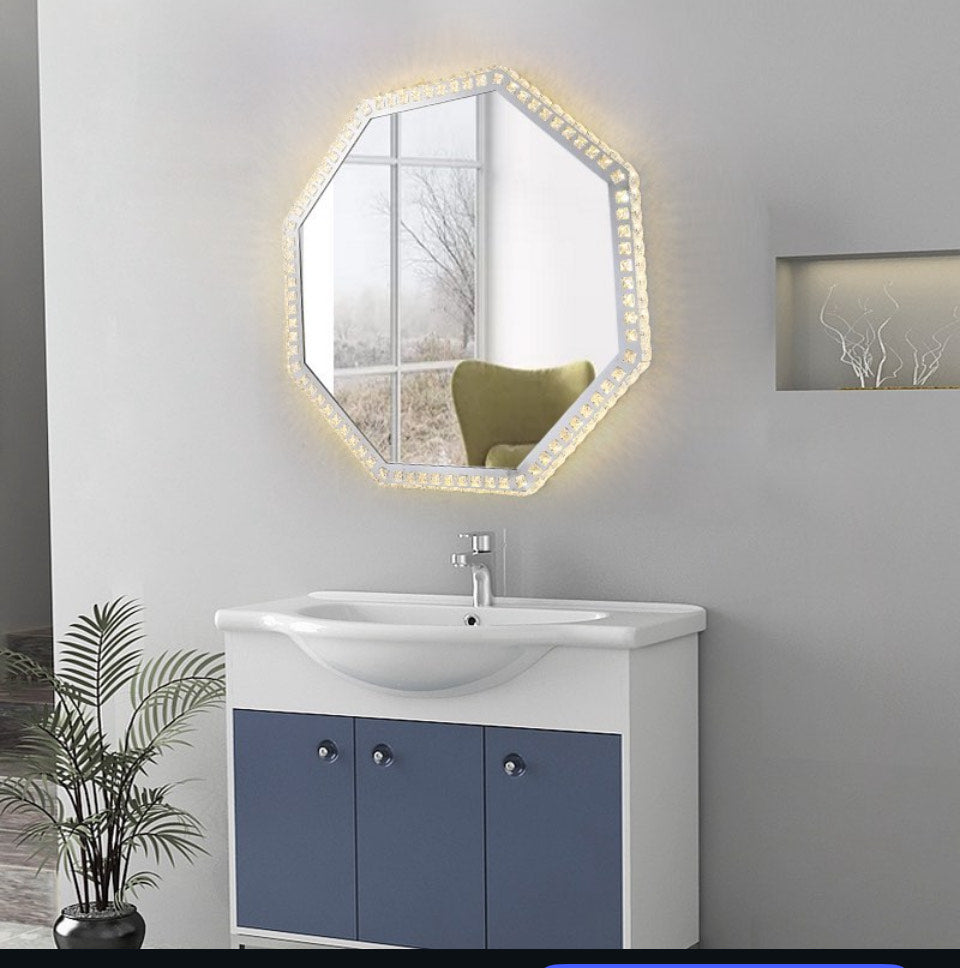 Luxury Octagon  Mirror with LED Light